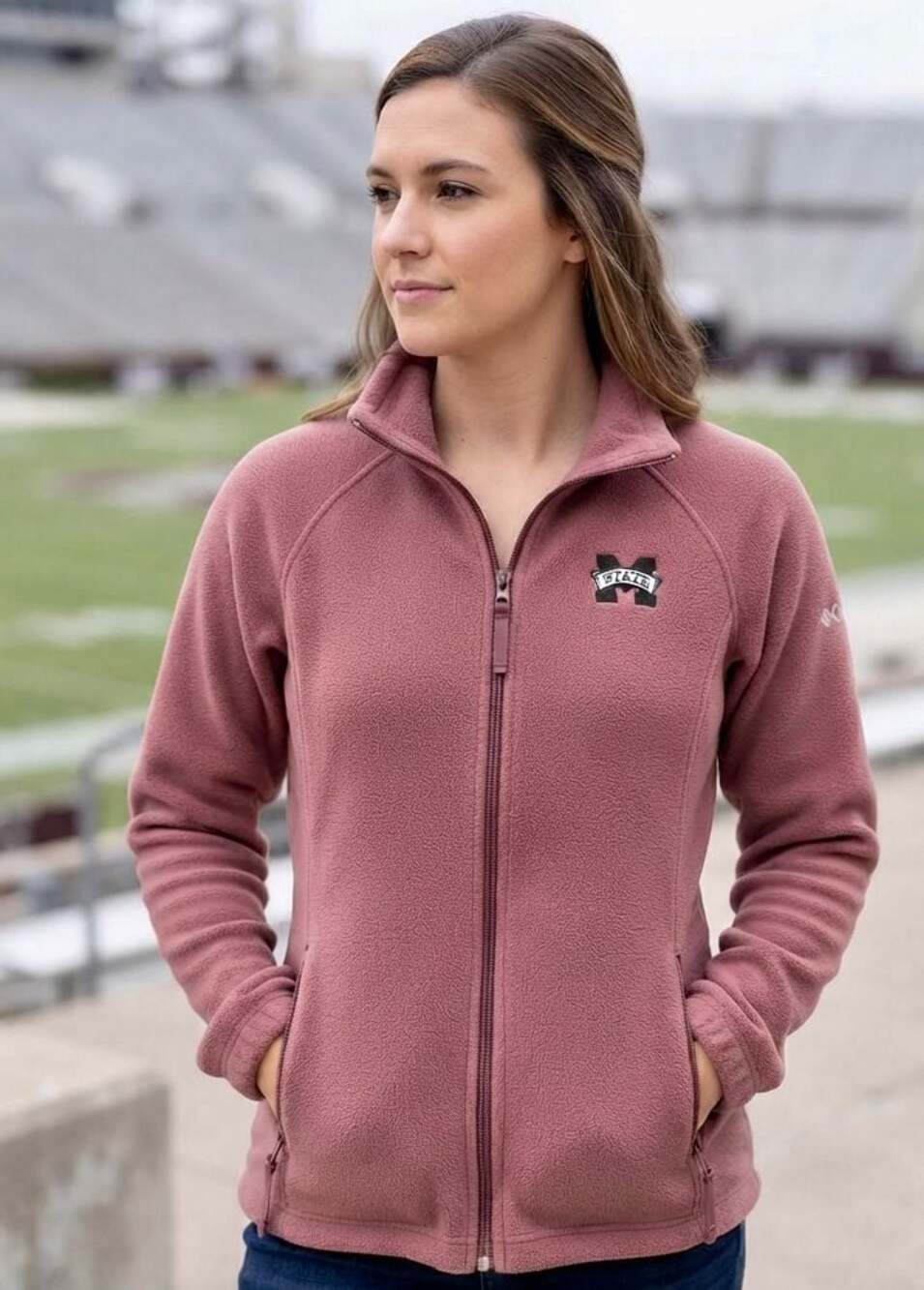 Columbia Mississippi State Bulldogs Women Benton Springs Full-Zip Fleece Jacket